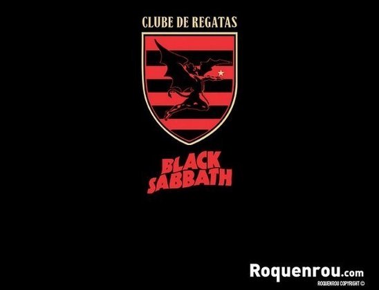 Clubes misturados com bandas de rock: Flamengo e Black Sabbath