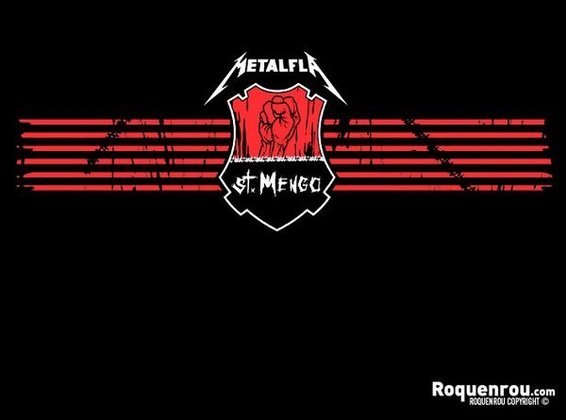 Clubes misturados com bandas de rock: Flamengo e Metallica