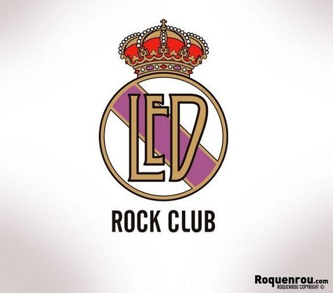 Clubes misturados com bandas de rock: Real Madrid e Led Zeppelin