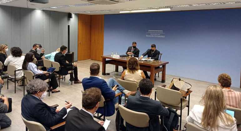 Coletiva de imprensa no Palácio Itamaraty, em Brasília (DF)
