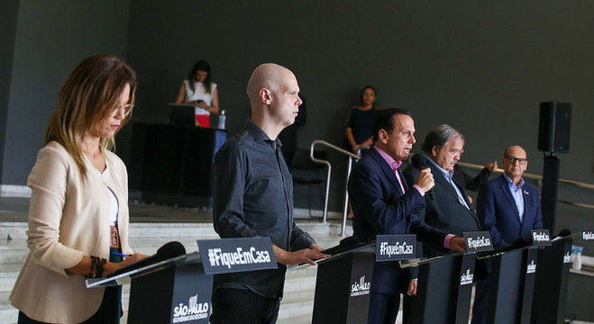 Autoridades dos governos estadual e municipal de SP falam sobre a covid-19