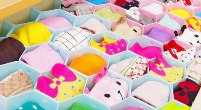 colmeia organizadora - colmeia de meias 