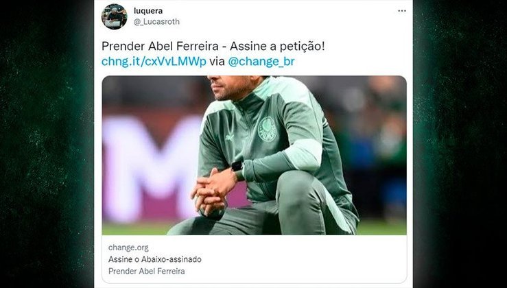 Com bom humor, torcedores rivais usaram as redes sociais para sugerir formas de Abel Ferreira sair do Palmeiras.