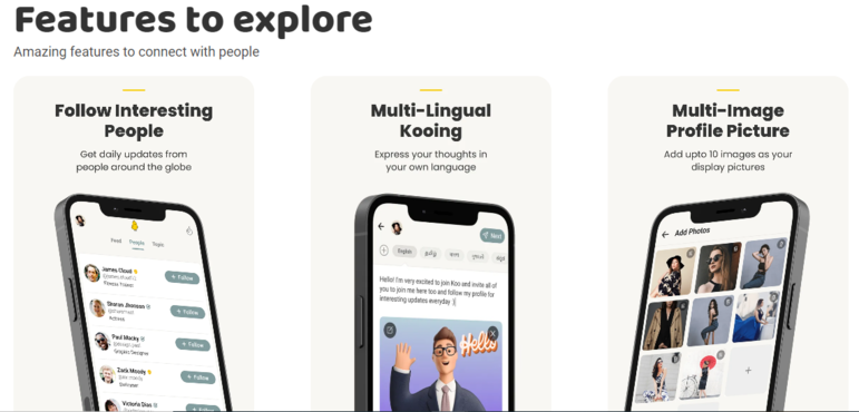 O Koo ganhou visibilidade global com as instabilidades e discussões sobre o futuro do Twitter e pode ser baixado mundialmente. O serviço, que já conseguiu implementar o inglês, promete adicionar em breve outros idiomas, como o português para os brasileiros. A rede ainda permite um cadastro fácil e rápido e pode ser acessada por website e também pelo app, disponível em Android e iOS