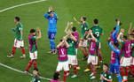 Com o apito final, Jogadores do México pareciam mais felizes que os poloneses
