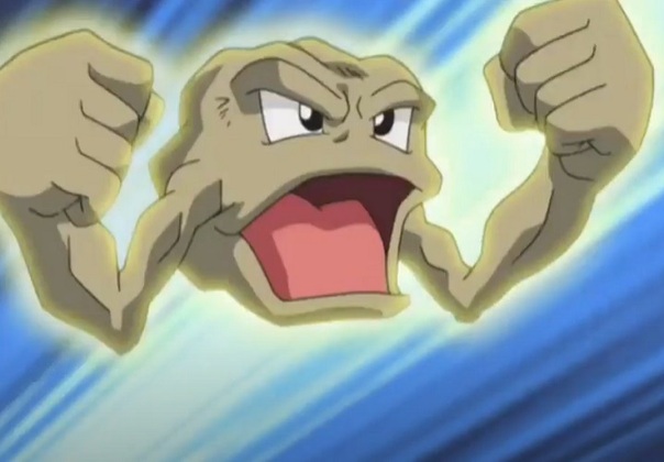 Com uma aparência firme e rígida, Geodude é um Pokémon que tem instinto de combate, podendo ser um adversário muito difícil de derrotar. 