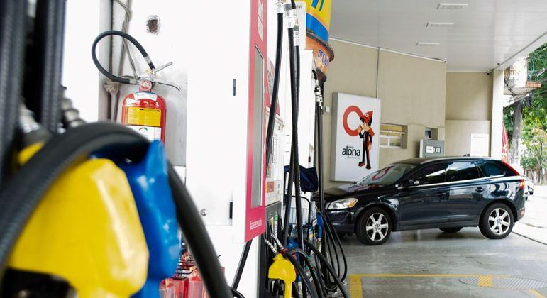 Posto de combustível na região central da cidade de São Paulo (SP)