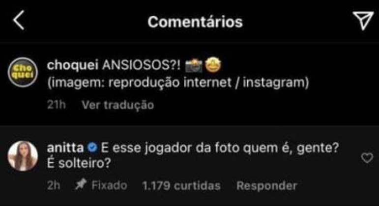 Comentário Anitta Arrascaeta