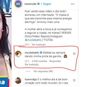 Comentário de Nicole