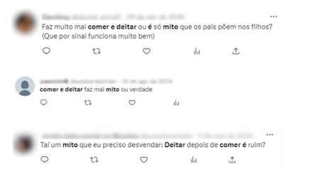 Mito também circula nas redes sociais