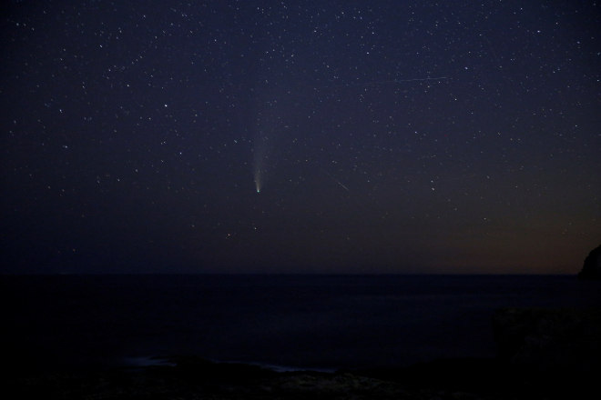 Em Malta, arquipélago no Mediterrâneo, o Neowise foi registrado no céu no dia 22 de julho