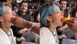 Comida em chamas enfiada goela abaixo de cliente viraliza nas redes (Montagem/R7, com Reprodução/Twitter/@NazareAmarga)