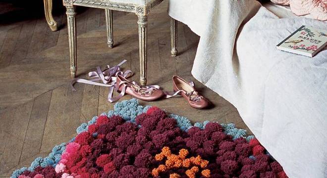 Como fazer tapete com desenho de flor