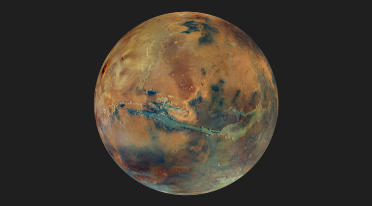 Já este registro de Marte mostra a cor e a composição da superfície do planeta em detalhes. A análise foi feita diferenciando os tipos de minérios presentes no solo, assim como atividade vulcânicaVALE SEU CLIQUE: Elon Musk é retratado por IA aos beijos com robôs femininos