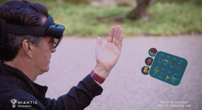 Conceito de Pokémon GO no HoloLens 2 (Imagem: Divulgação/Niantic)