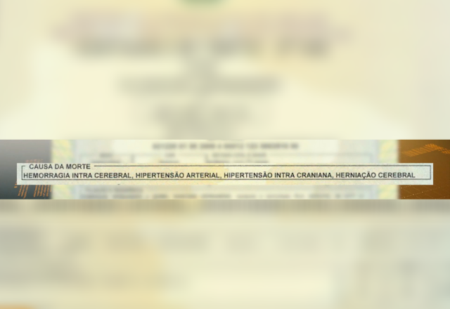 No atestado de óbito, a causa da morte é apontada como hemorragia intracerebral, hipertensão arterial, hipertensão intracraniana e herniação cerebral. De acordo com um legista, as causas apontadas no documento podem ter sido causadas por lesões provocadas por pancadas ou por uma queda