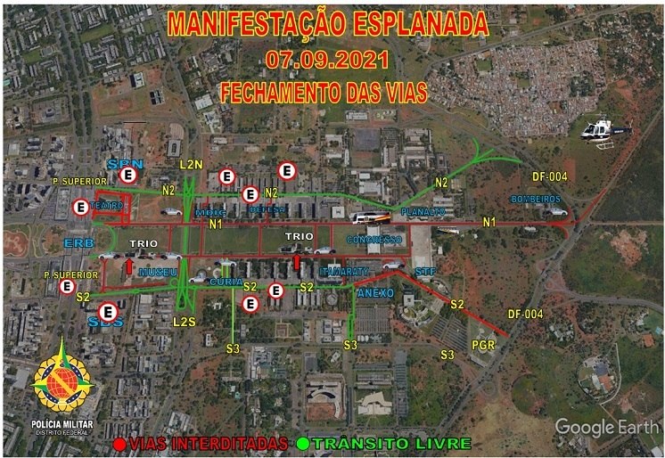 Manifestantes bolsonaristas ficarão na Esplanada dos Ministérios