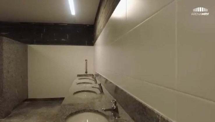 Confira imagens de banheiros da Arena MRV