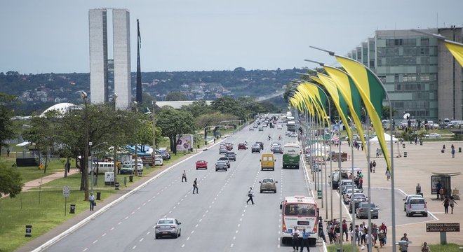 Congresso Nacional e Esplanada dos Ministérios em Brasília
