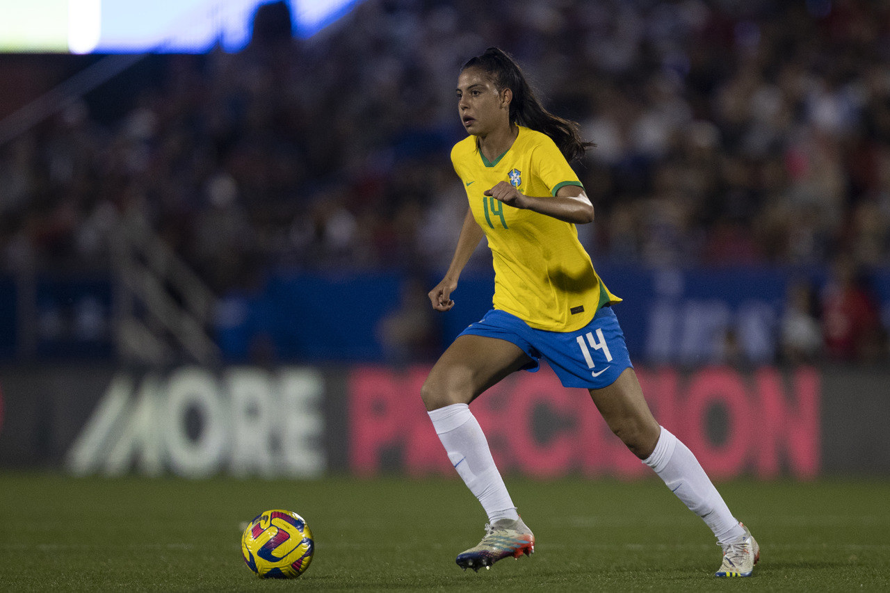 Lauren disputou a Copa do Mundo de futebol feminino e é cria da várzea (Thais Magalhães/CBF - 22/2/2023)