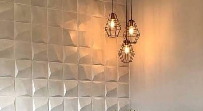 Conjunto de pendente aramado para sala de estar