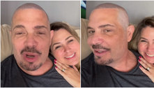 Conrado, marido de Andréa Sorvetão, raspa o cabelo durante tratamento contra câncer 