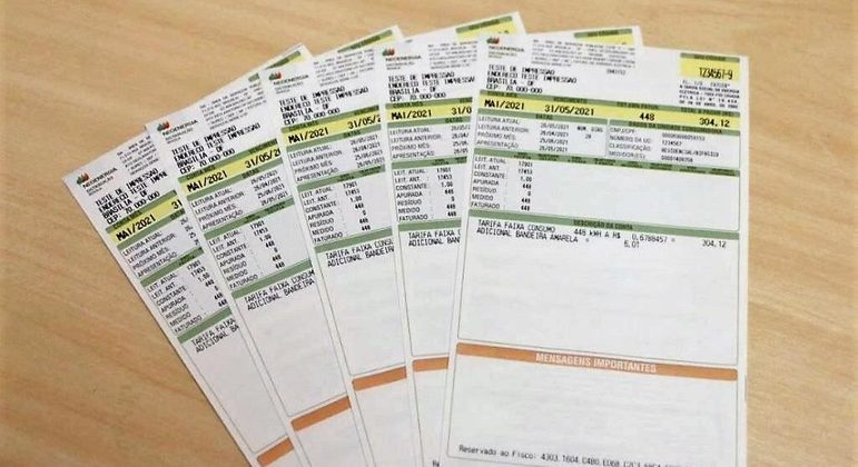 Contas de energia elétrica emitidas pela Neoenergia no Distrito Federal