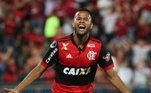 Geuvânio chegou ao Flamengo com a promessa de dar um fôlego novo ao ataque rubro-negro. Porém, não foi bem e fez somente três gols pelo clube
