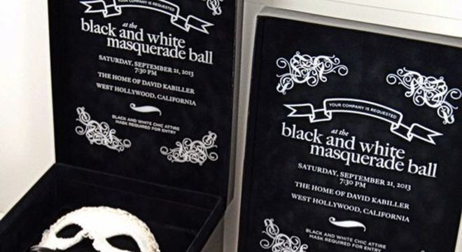 Convite baile de máscara