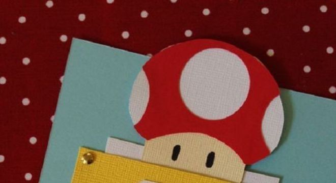 Convite de aniversário infantil com mario
