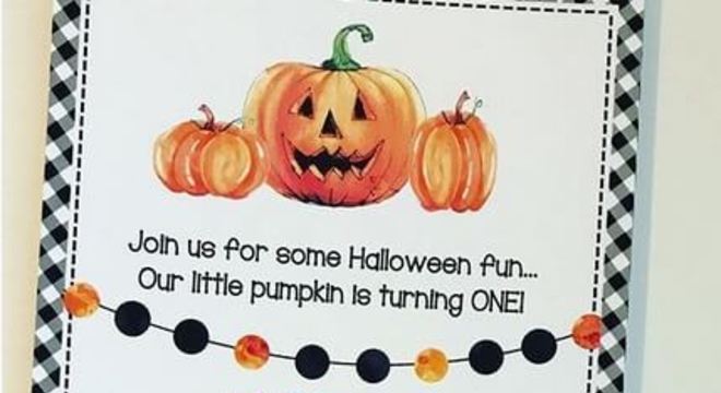 Convite de aniversário infantil halloween