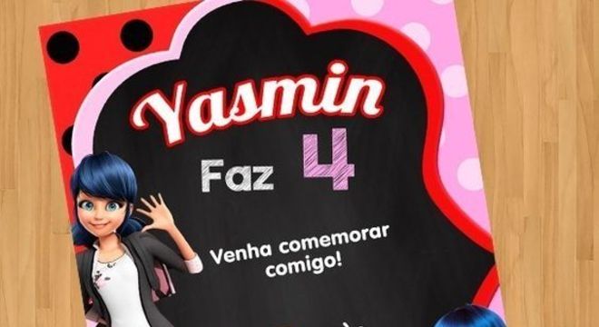 Convite de aniversário infantil ladybug