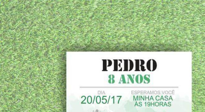 Convite de aniversário infantil masculino