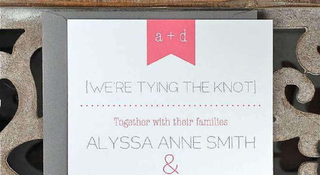 convite de casamento barato e simples 