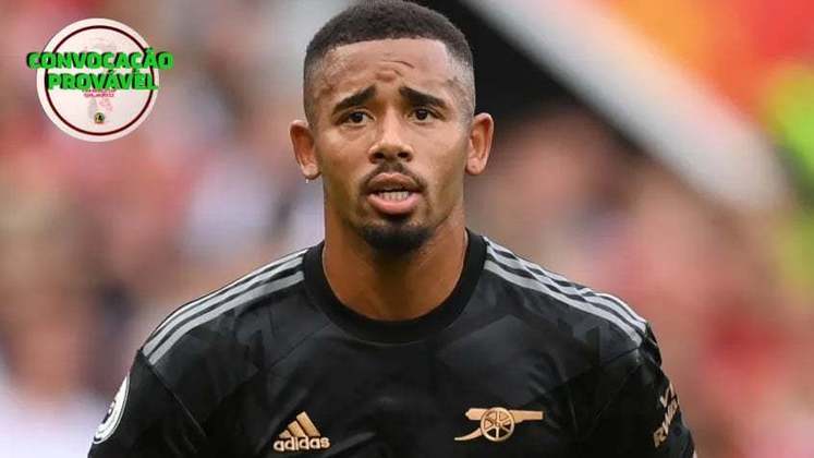 CONVOCAÇÃO PROVÁVEL - Gabriel Jesus (Arsenal) - Voando no Arsenal, o jogador vem sendo muito pedido pelos torcedores nas redes sociais. O técnico Tite já depositou bastante confiança no jogador em outras situações, mas não chamou o centroavante na última convocação. Especula-se que ele já esteja garantido na convocação para a Copa do Mundo.