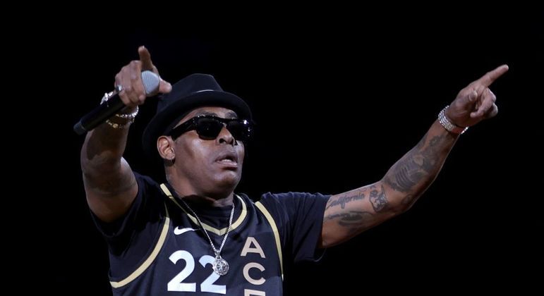 Rapper Coolio durante show nos Estados Unidos em maio deste ano