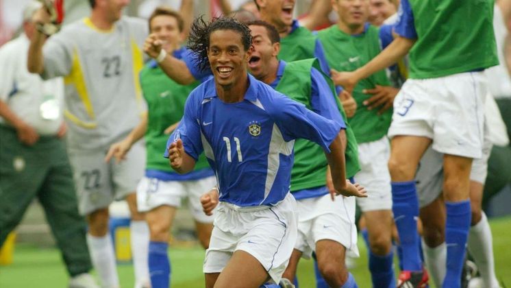 Copa do Mundo 2002 - Quartas de final - Brasil 2 x 1 Inglaterra - Gols: Rivaldo e Ronaldinho Gaúcho