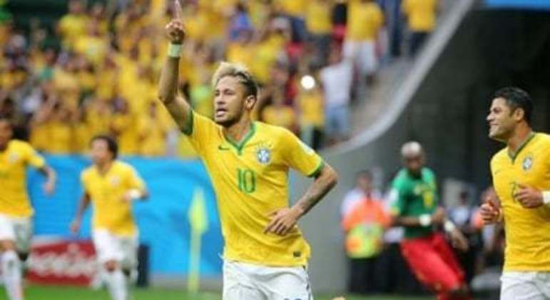 Copa do Mundo de 2014 (Brasil) Brasil 4 x 1 Camarões - 23 de junho Neymar (2), Fred e Fernandinho