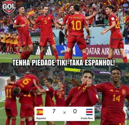 Copa do Mundo: os melhores memes de Espanha 7 x 0 Costa Rica