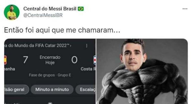 Goleada de 7x0 da Espanha contra a Costa Rica rende enxurrada de memes