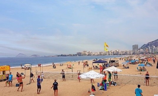 Brasil vence desafio contra Itália no Copacabana Open Beach Tennis (Divulgação - 2.5.2019)