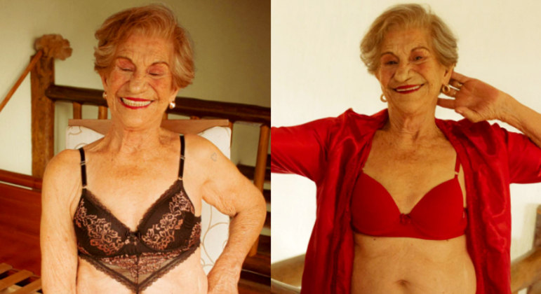 Tiktoker de 80 anos diz que não liga para as críticas por postar fotos de lingerie
