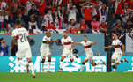 Os portugueses não perderam tempo e abriram o placar aos 8 minutos do primeiro tempo. Ricardo Horta foi o autor do gol português