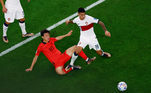 O jogo recomeça pegado entre Coreia do Sul e Portugal