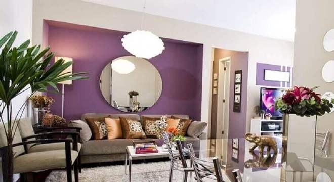 cores de tinta para sala violeta