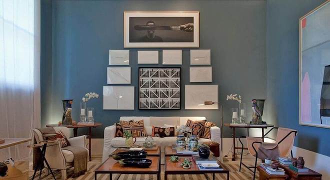 cores de tintas para casa com parede azul