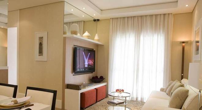 cores de tintas para pintar casa com sala em tons neutros