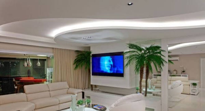 Cores neutras na sala 