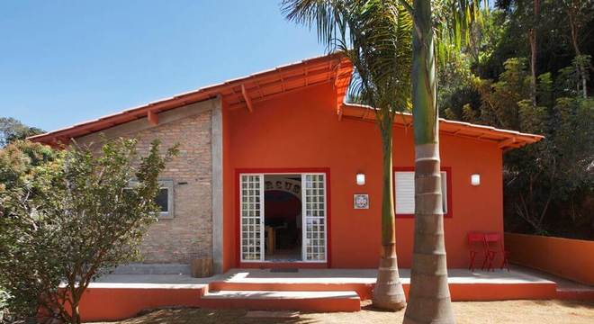 cores para pintar casa laranja