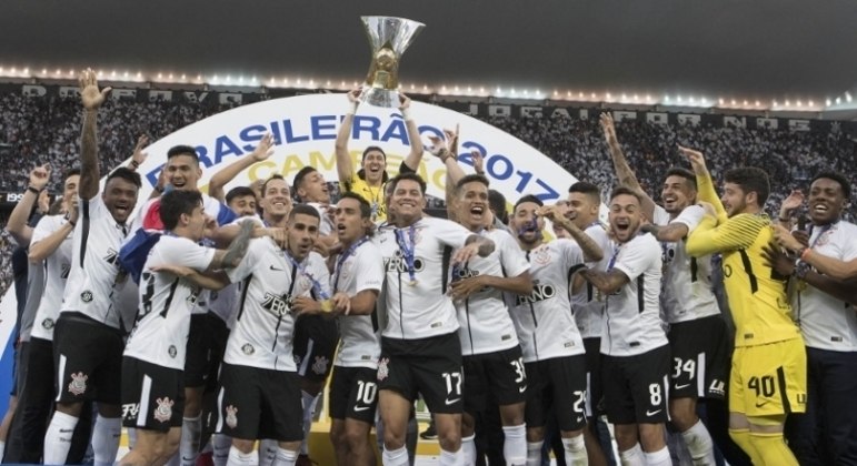 Comemoração dos atletas do Corinthians do título brasileiro de 2017